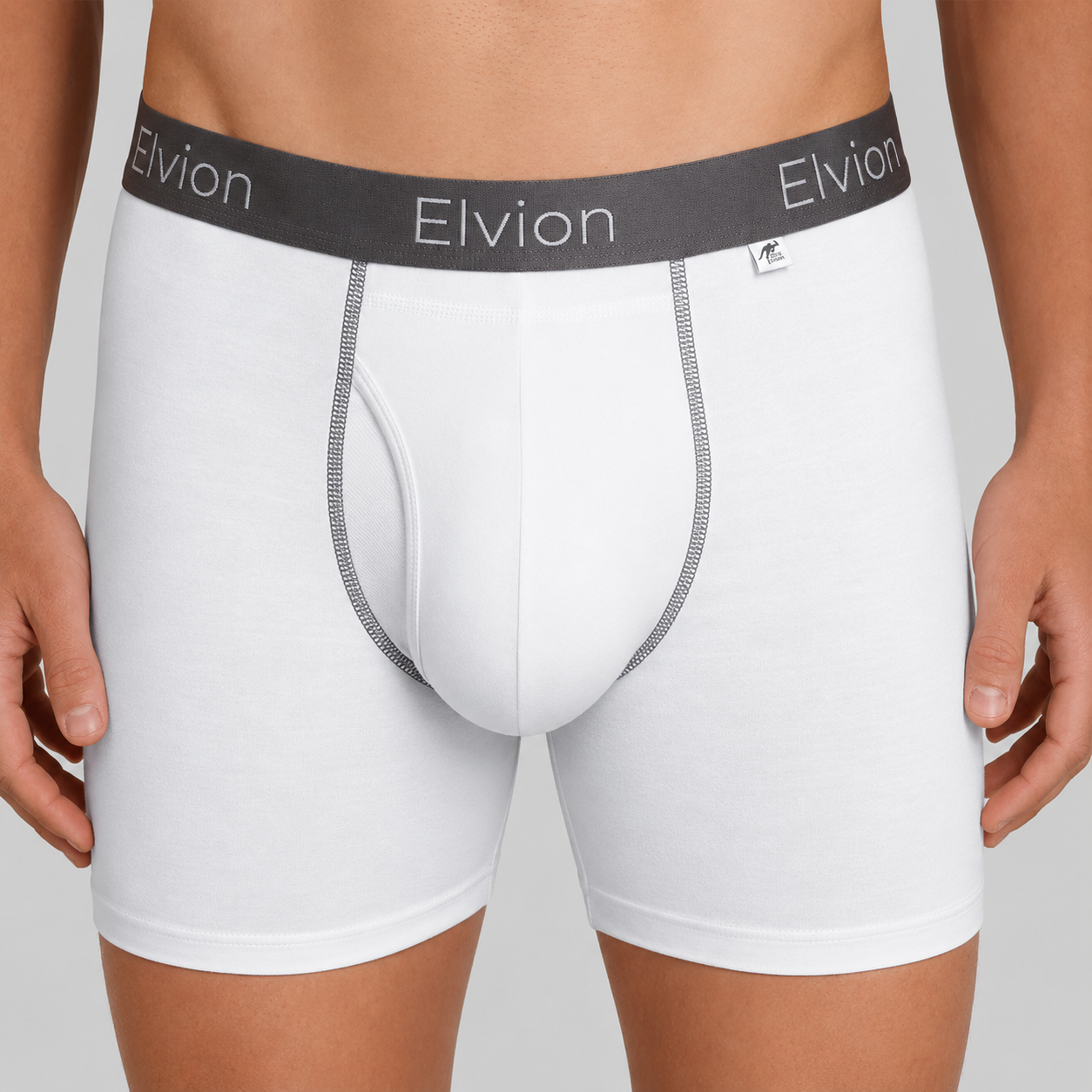 Elvion — Åtsittande boxerkalsonger 6 tum Vit
