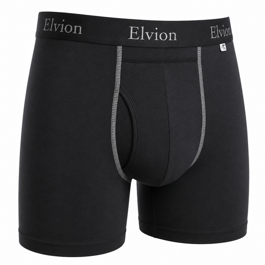 Elvion — Åtsittande boxerkalsonger 6 tum Svart/Grå