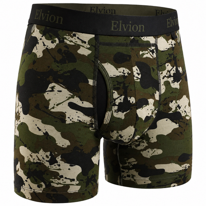 Elvion — Åtsittande boxerkalsonger 6 tum - Army