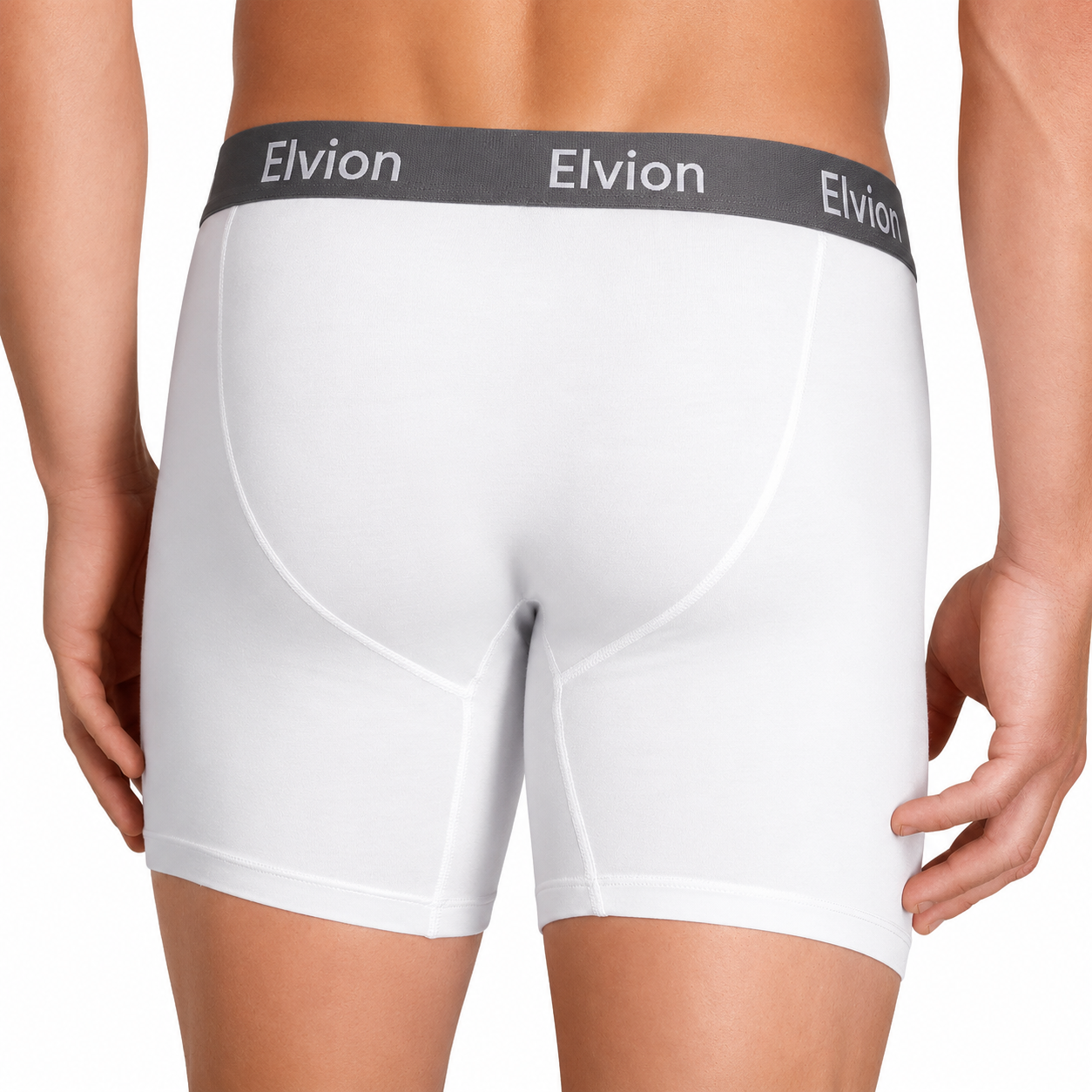 Elvion — Åtsittande boxerkalsonger 6 tum Vit