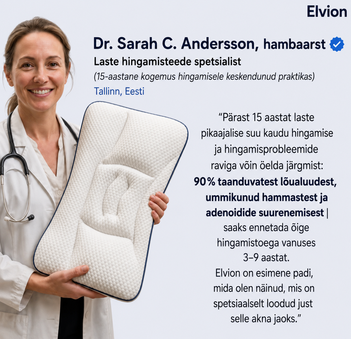 Elvion – Ergonoomiline laste padi