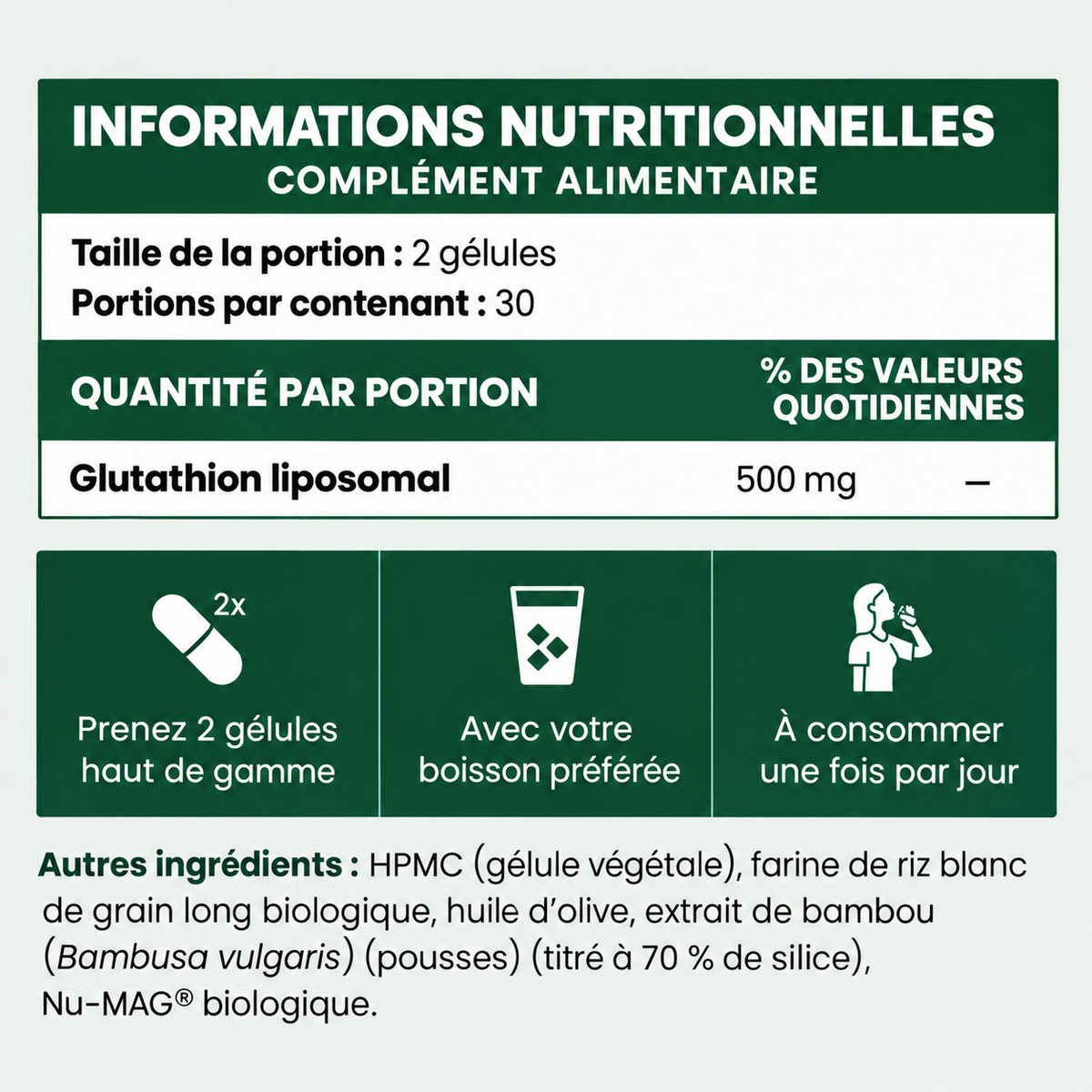 Glutathion liposomal - Détox complète du foie