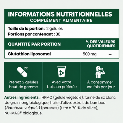 Glutathion liposomal - Détox complète du foie