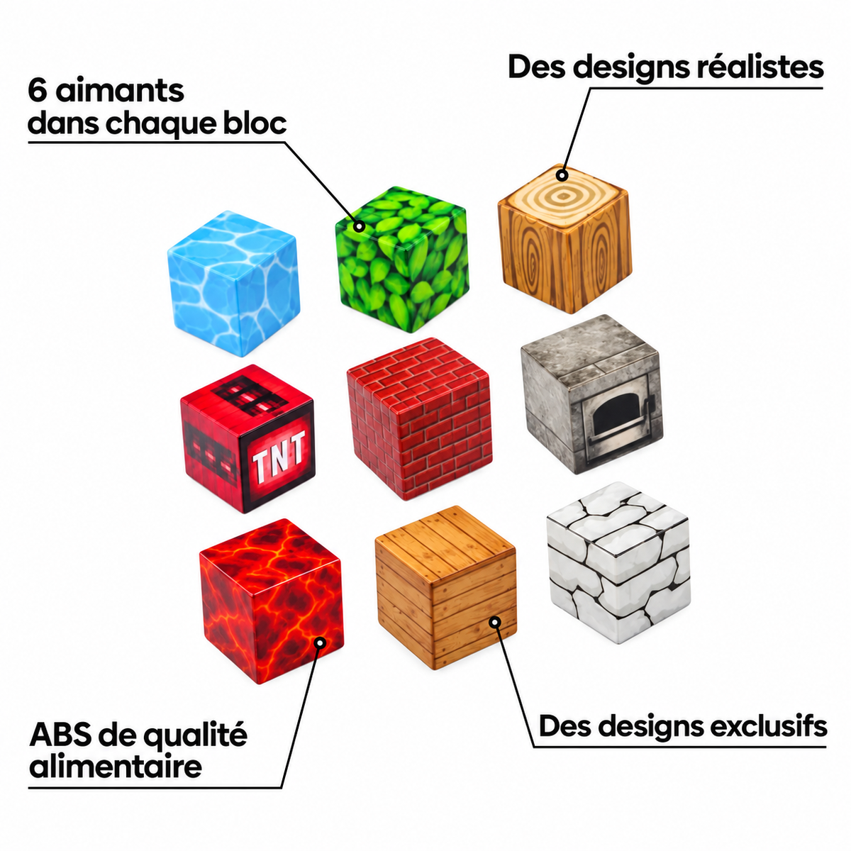 Click Blocks – Blocs de construction magnétiques Elvion pour réduire le temps d’écran et s’amuser pendant des heures
