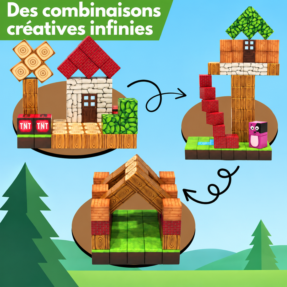 Click Blocks – Blocs de construction magnétiques Elvion pour réduire le temps d’écran et s’amuser pendant des heures