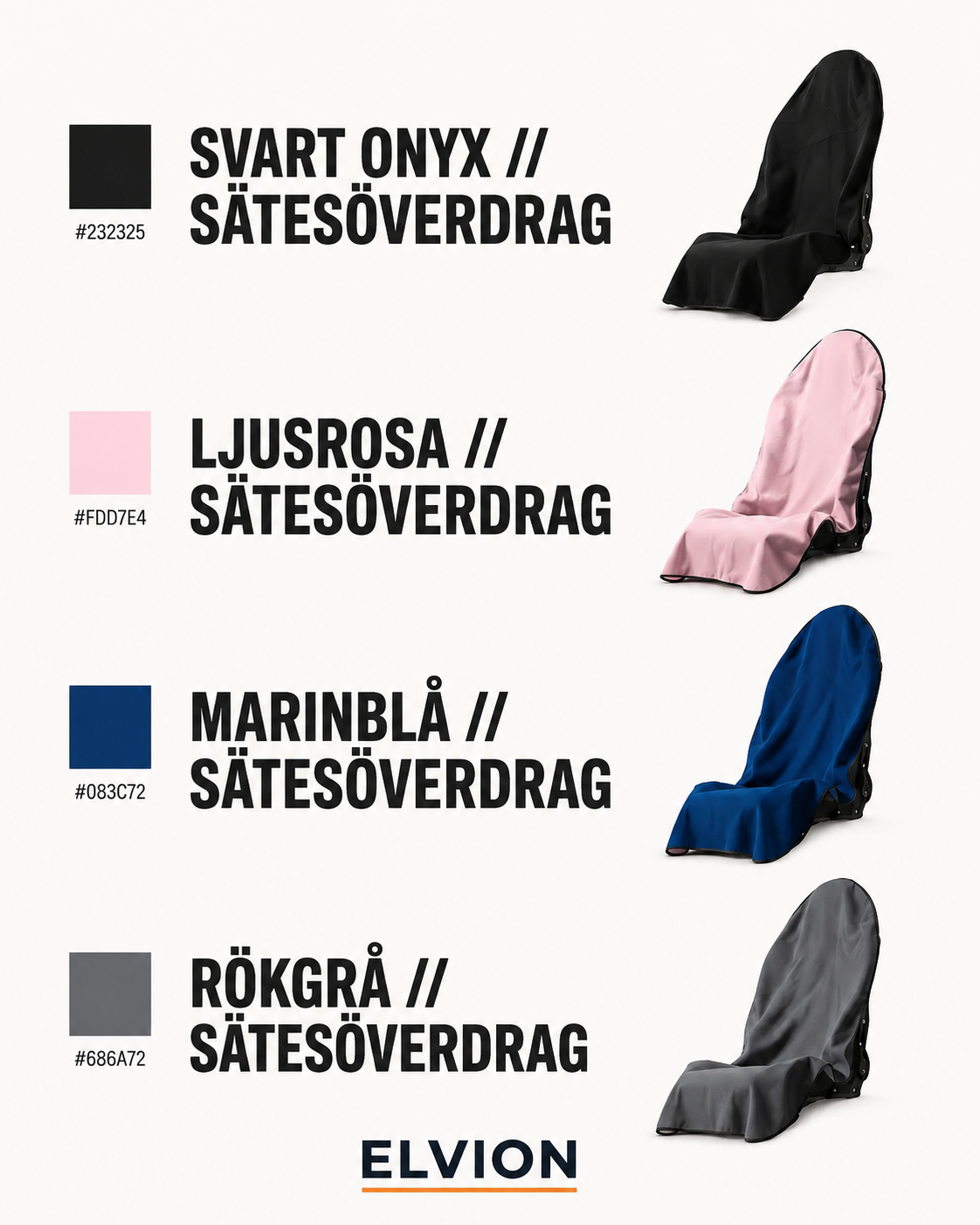 Vattentätt sätesöverdrag Elvion  DoubleProtection™-teknologi